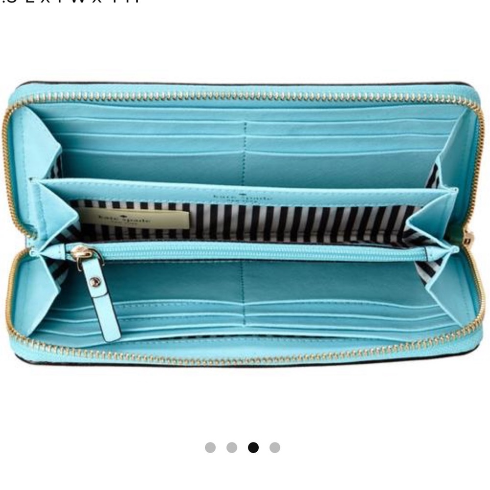 Kate Spade Atoll Blue Cameron Street Lacey Wallet - Picture 3 of 5